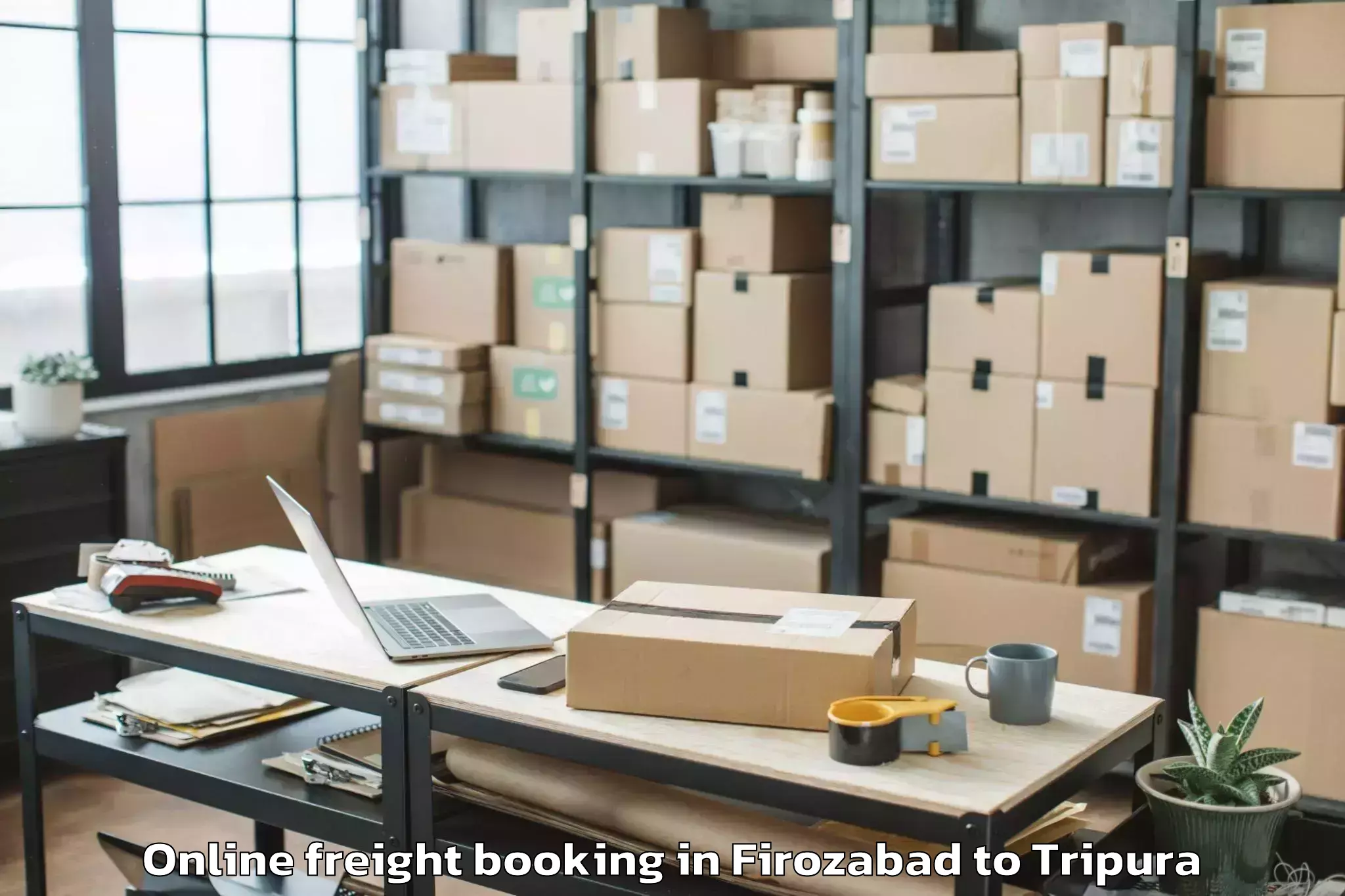 Book Firozabad to Santirbazar Online Freight Booking